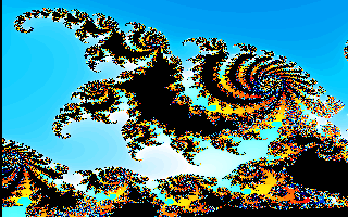 A fractal pattern, such as the Mandelbrot Set is based on a set of complex numbers